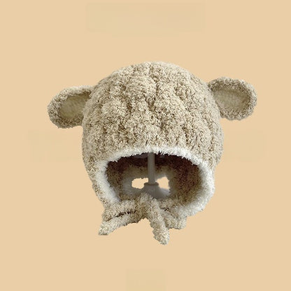 Cartoon-style warm knitted hat