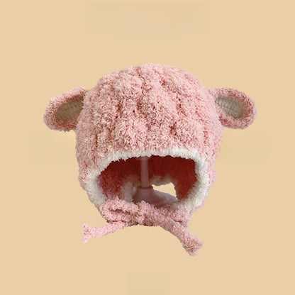 Cartoon-style warm knitted hat