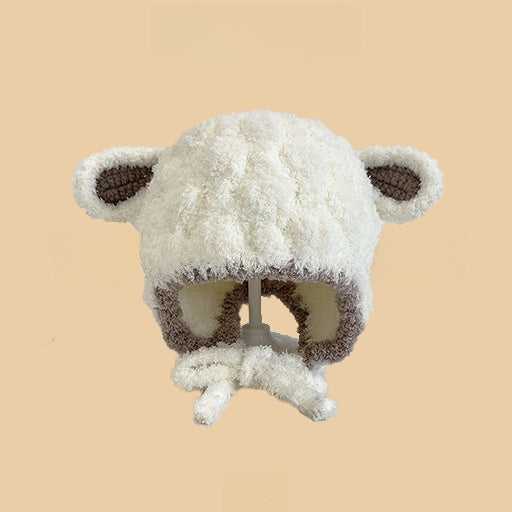Cartoon-style warm knitted hat