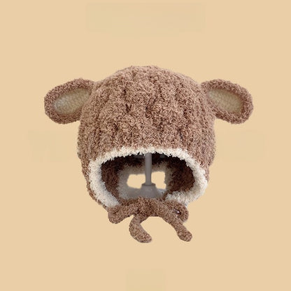 Cartoon-style warm knitted hat