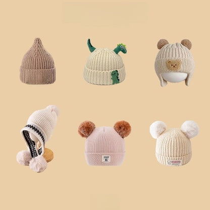 Cartoon-style warm knitted hat