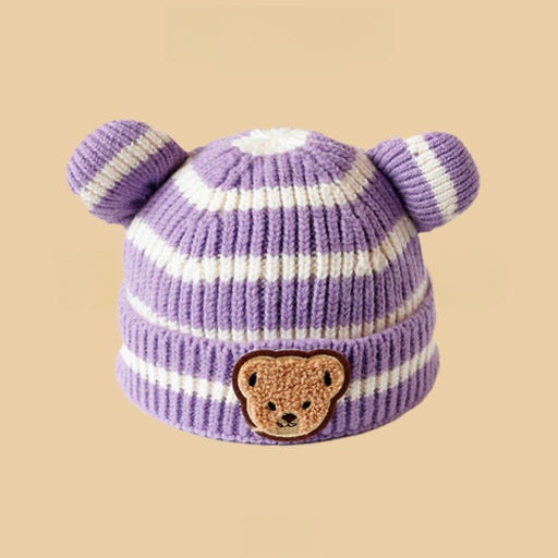 Cartoon-style warm knitted hat