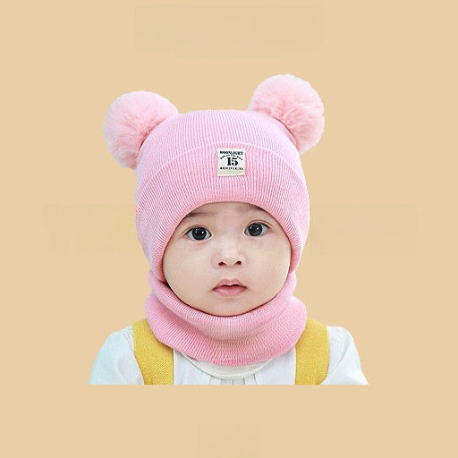 Cartoon-style warm knitted hat