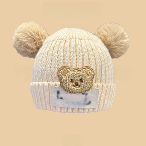 Cartoon-style warm knitted hat