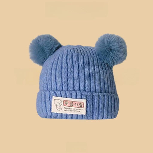 Cartoon-style warm knitted hat
