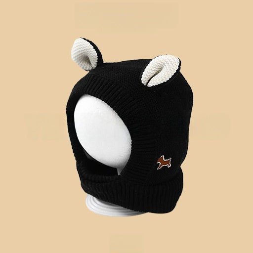 Cartoon-style warm knitted hat
