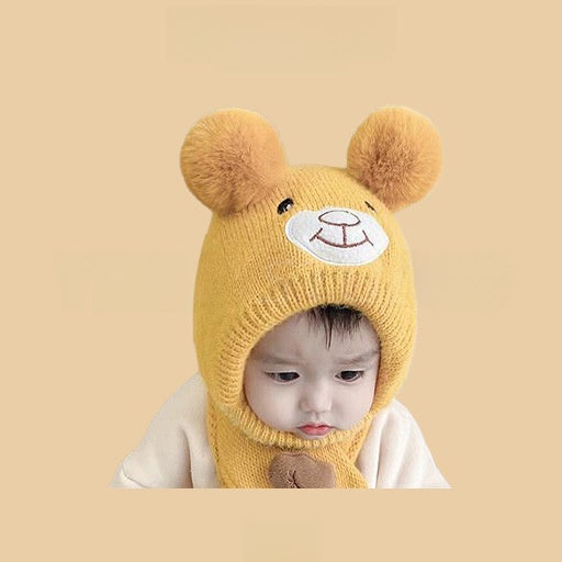 Cartoon-style warm knitted hat