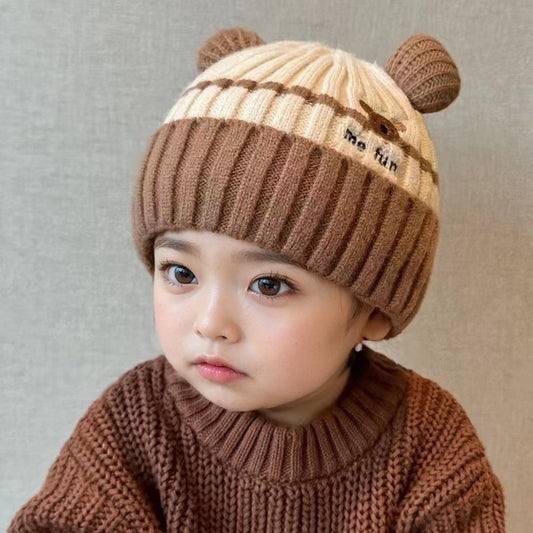 Cartoon-style warm knitted hat
