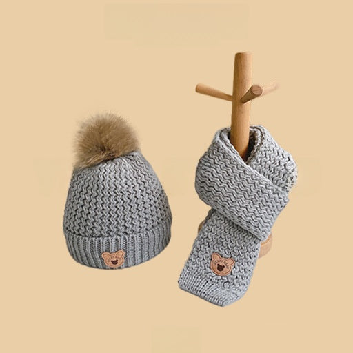 Cartoon-style warm knitted hat