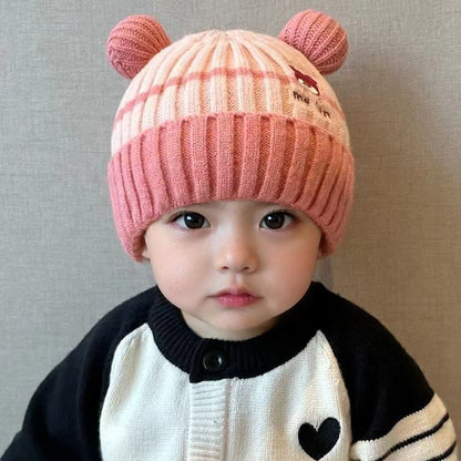Cartoon-style warm knitted hat