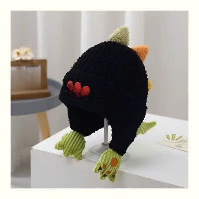 Cartoon-style warm knitted hat