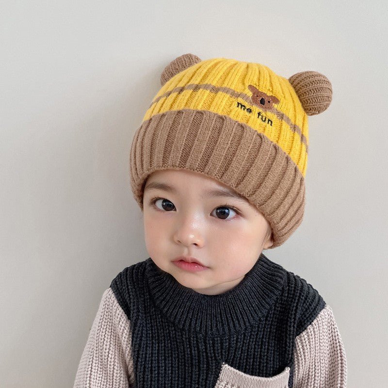 Cartoon-style warm knitted hat