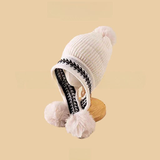 Cartoon-style warm knitted hat
