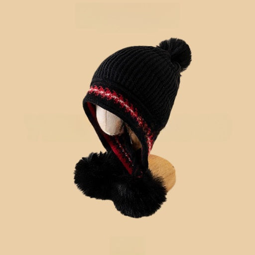 Cartoon-style warm knitted hat