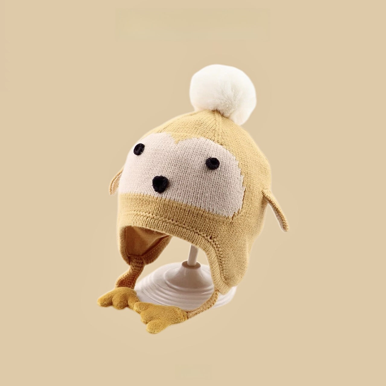 Cartoon-style warm knitted hat