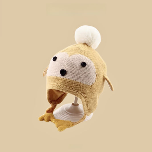 Cartoon-style warm knitted hat