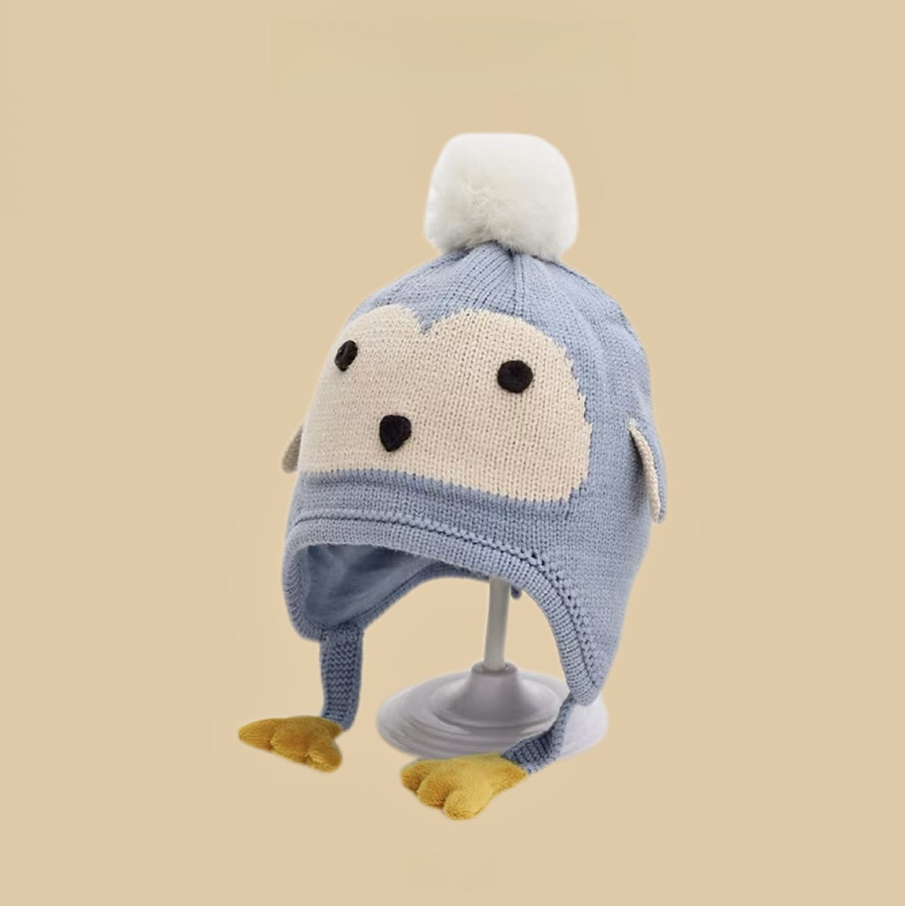 Cartoon-style warm knitted hat