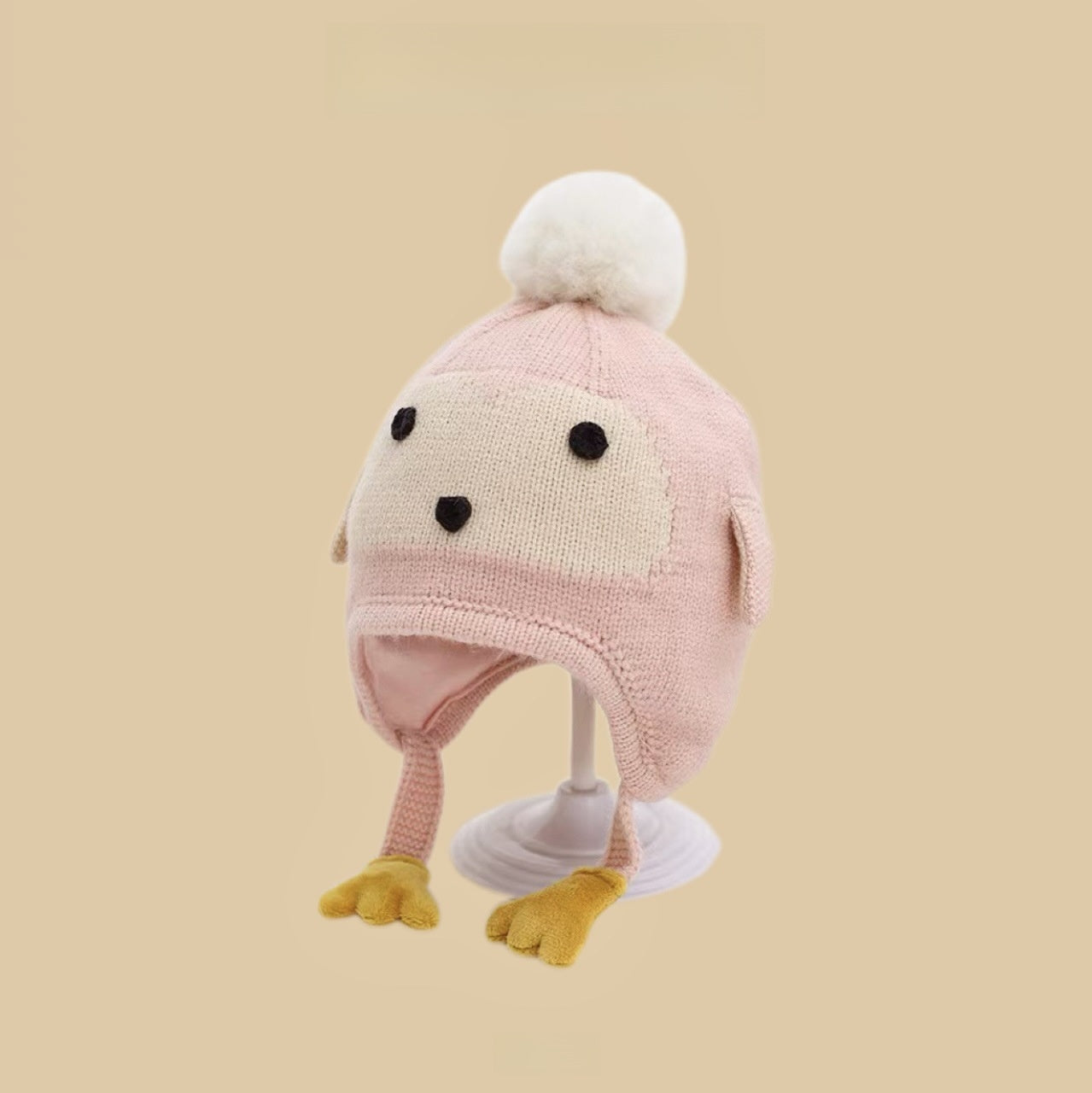 Cartoon-style warm knitted hat
