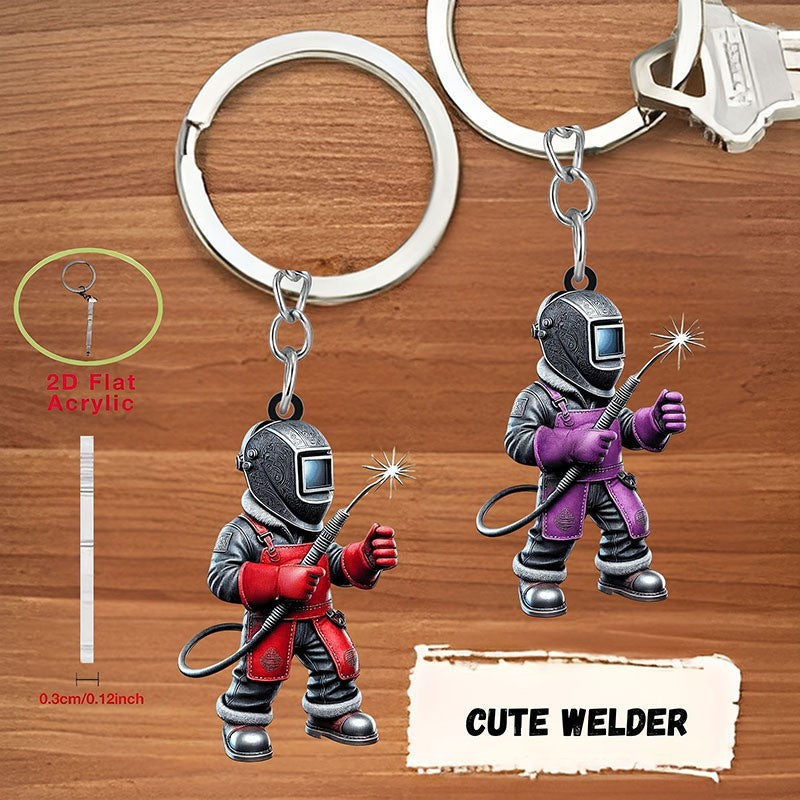 Cartoon Ultraman Projection Keychain Pendant