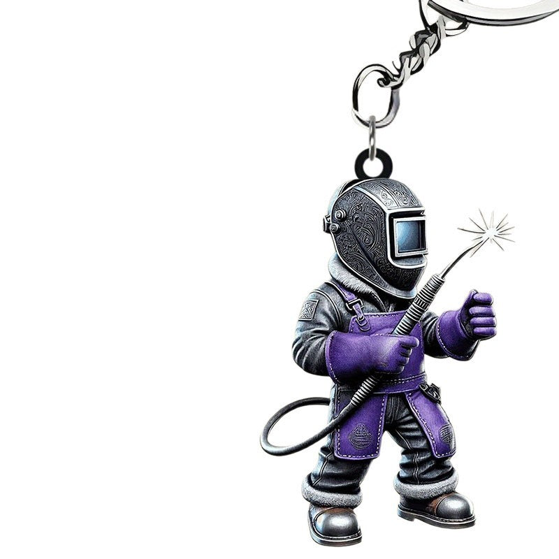 Cartoon Ultraman Projection Keychain Pendant