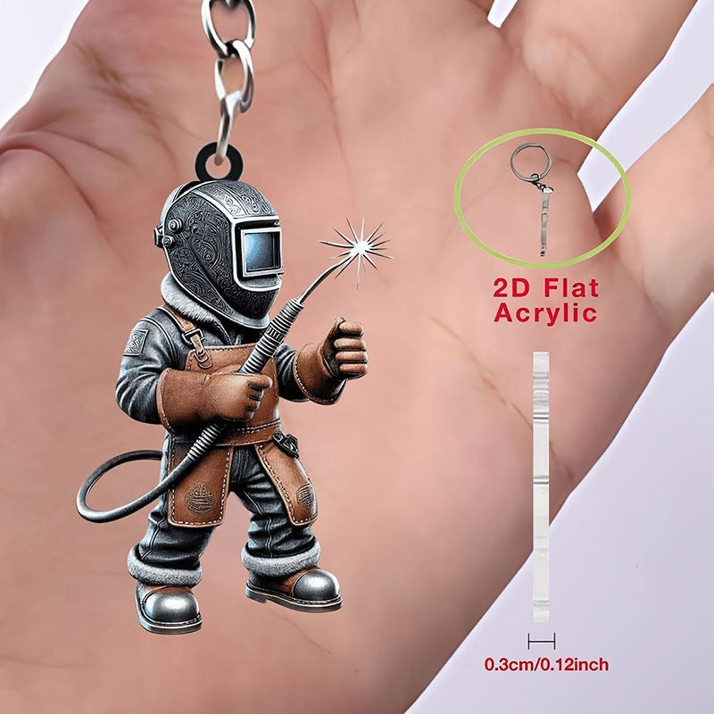 Cartoon Ultraman Projection Keychain Pendant