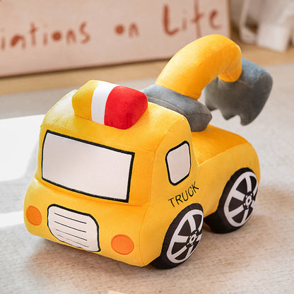 Cartoon Vehicle Plush Toy for Kids
