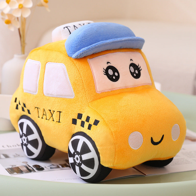 Cartoon Vehicle Plush Toy for Kids