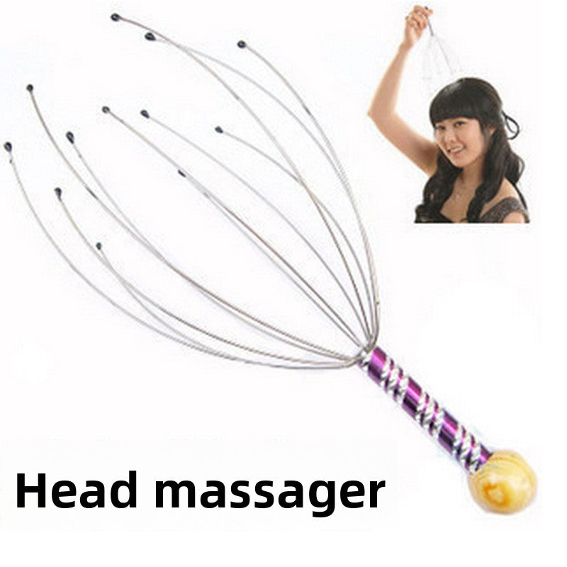 Carved Octopus Head Relaxation Massager