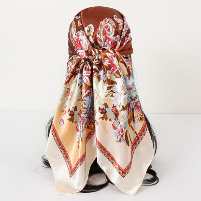 Cashew Print Satin Scarf