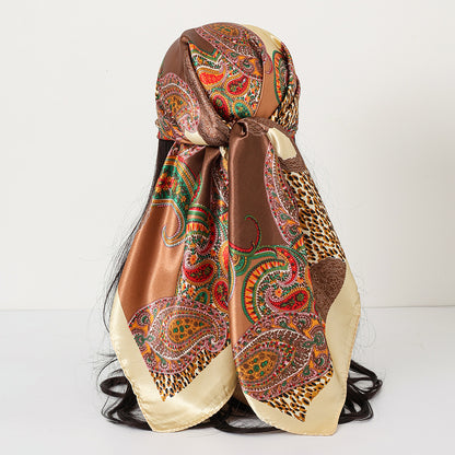 Cashew Print Satin Scarf