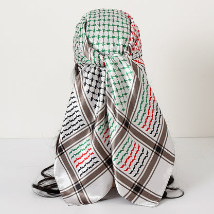 Cashew Print Satin Scarf