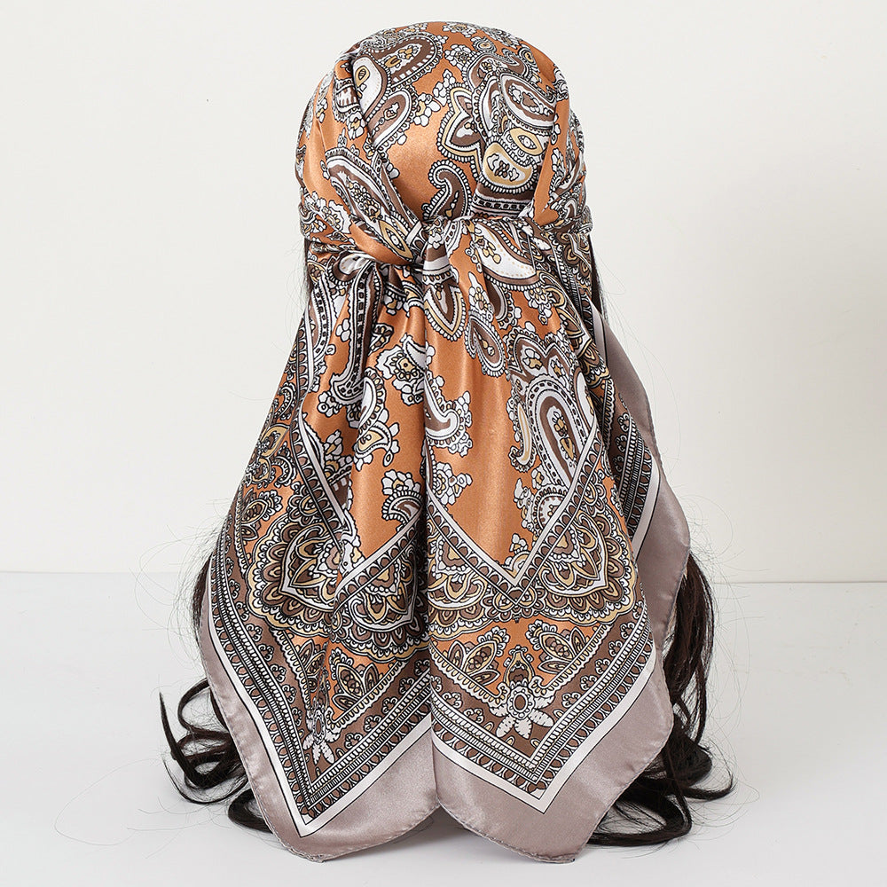 Cashew Print Satin Scarf