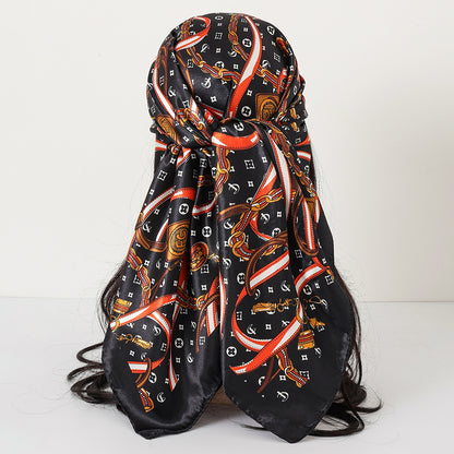 Cashew Print Satin Scarf