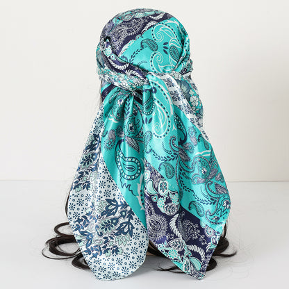 Cashew Print Satin Scarf