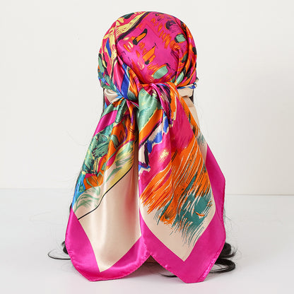 Cashew Print Satin Scarf