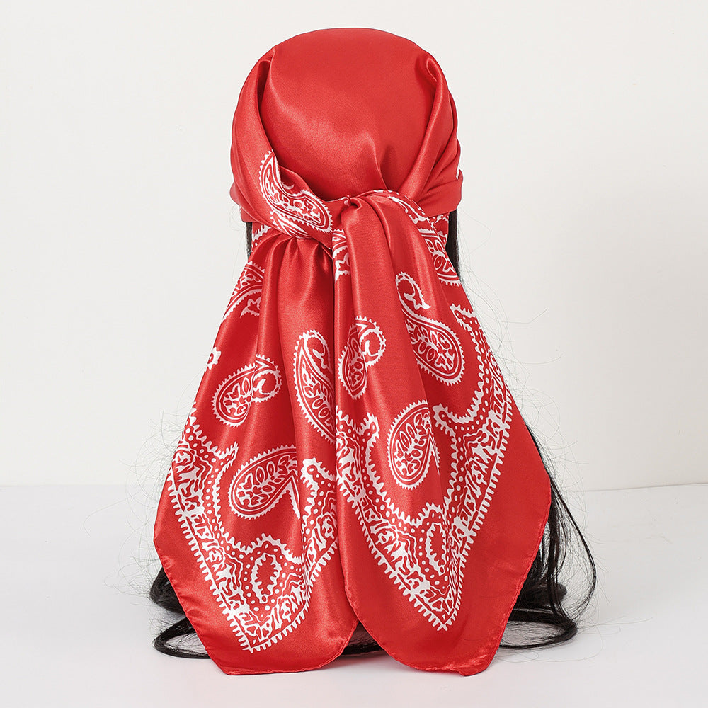 Cashew Print Satin Scarf