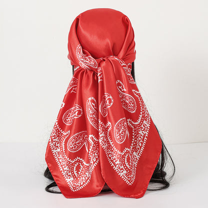 Cashew Print Satin Scarf