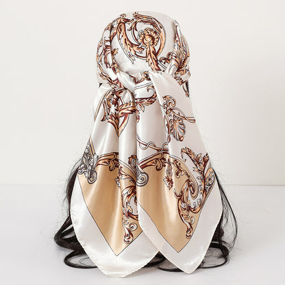 Cashew Print Satin Scarf
