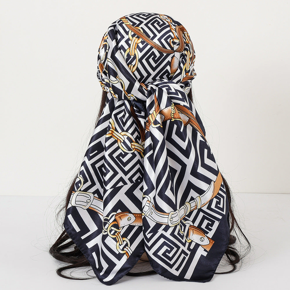 Cashew Print Satin Scarf