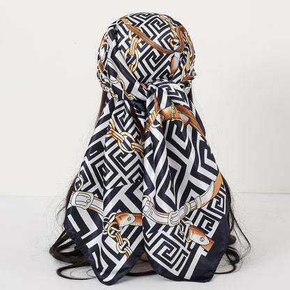 Cashew Print Satin Scarf