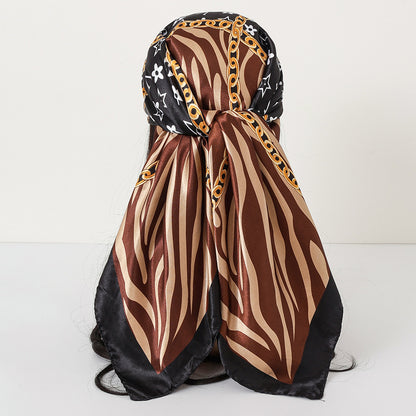 Cashew Print Satin Scarf