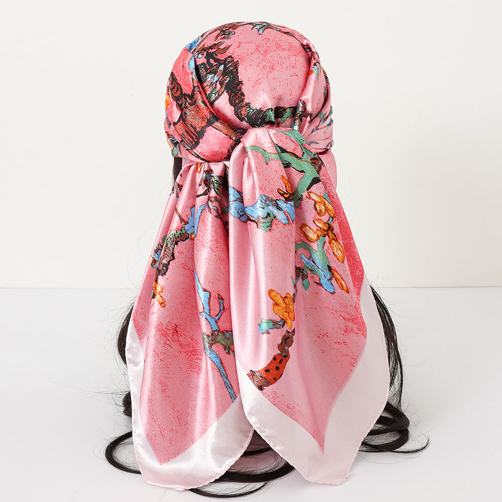 Cashew Print Satin Scarf