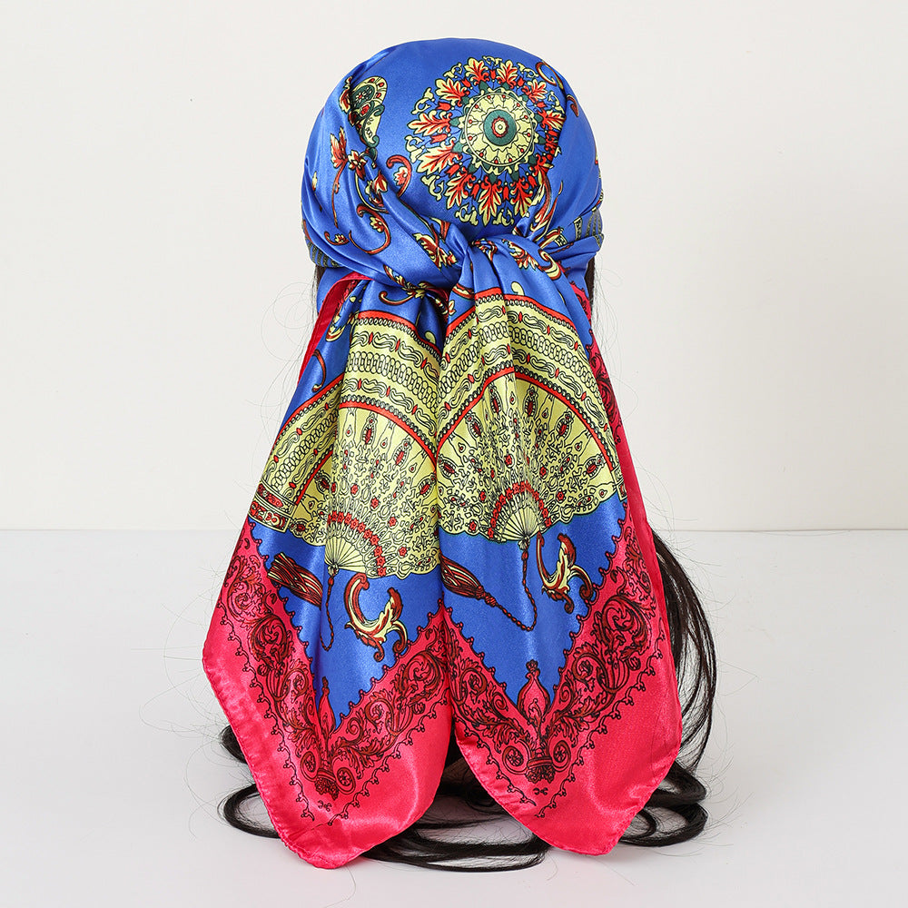 Cashew Print Satin Scarf