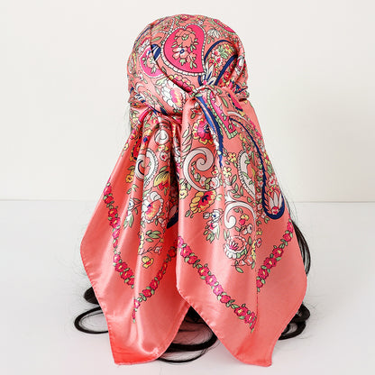 Cashew Print Satin Scarf