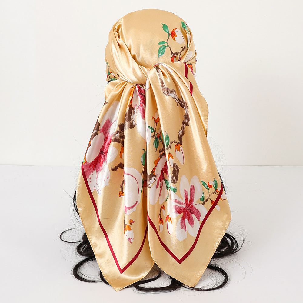 Cashew Print Satin Scarf