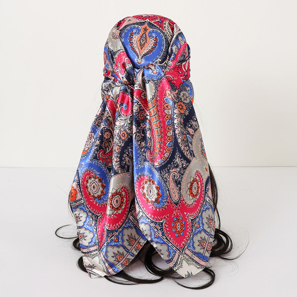 Cashew Print Satin Scarf