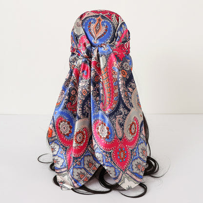 Cashew Print Satin Scarf