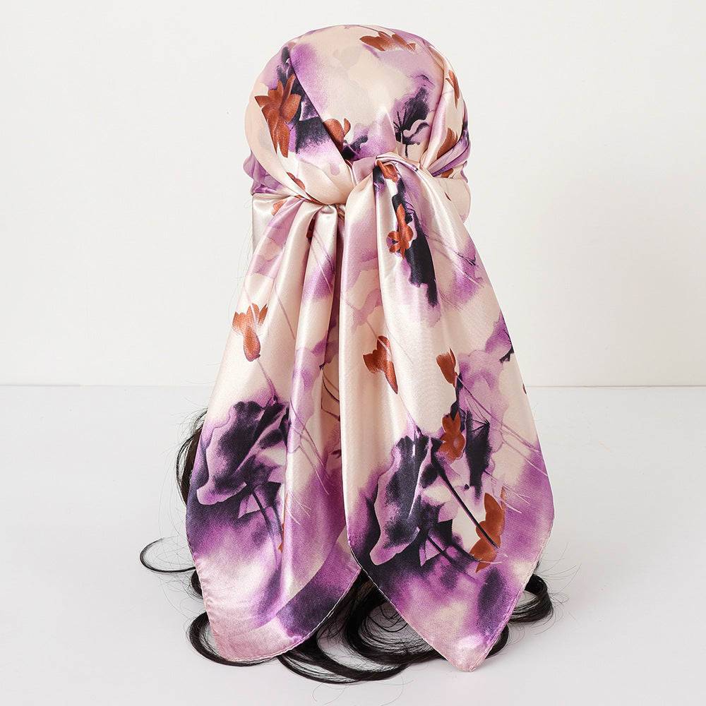 Cashew Print Satin Scarf