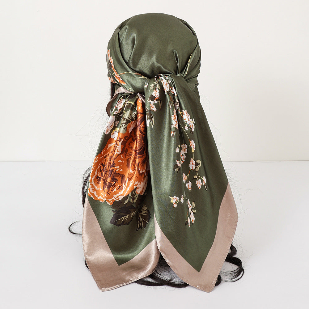 Cashew Print Satin Scarf