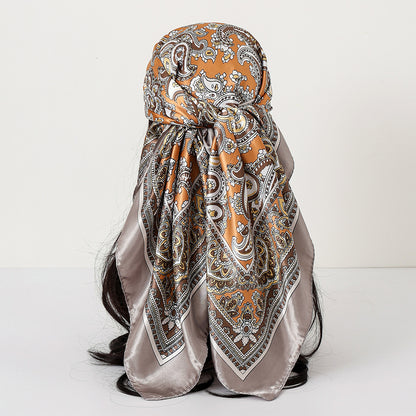 Cashew Print Satin Scarf